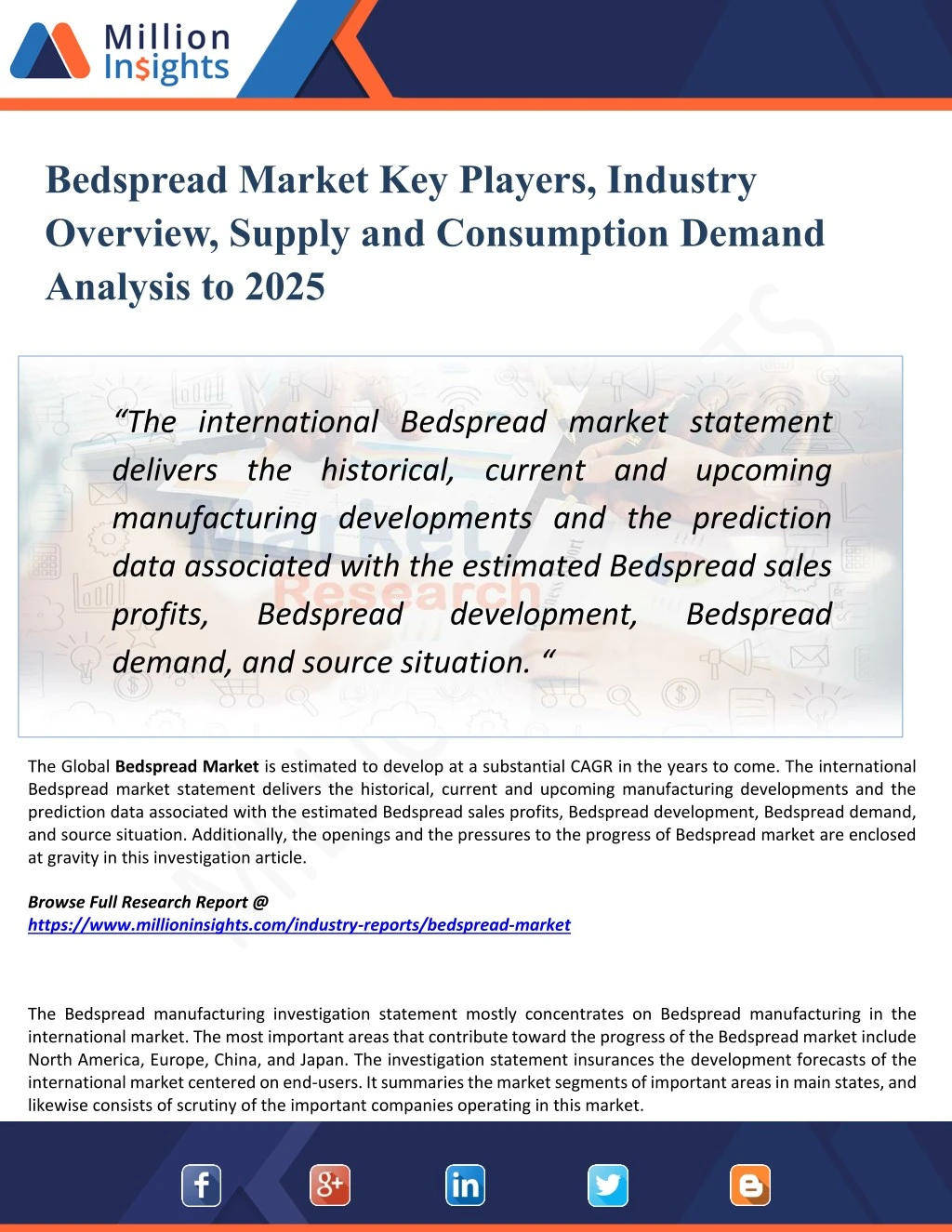 bedspread market key players industry overview