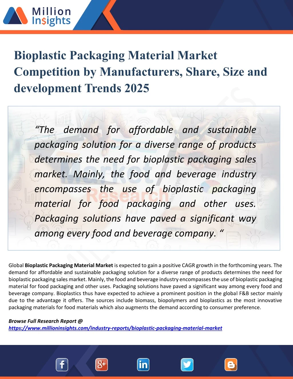 bioplastic packaging material market competition