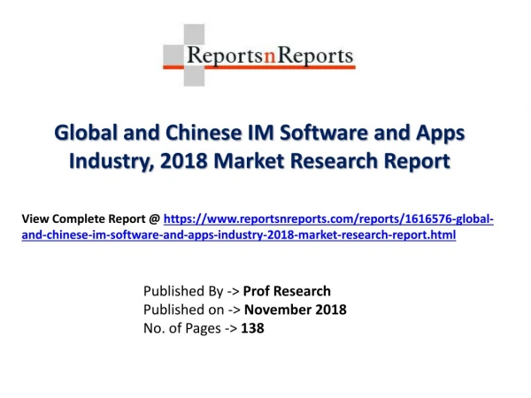 IM Software and Apps Industry 2023 Forecasts for Global Regions by Applications & Manufacturing Technology