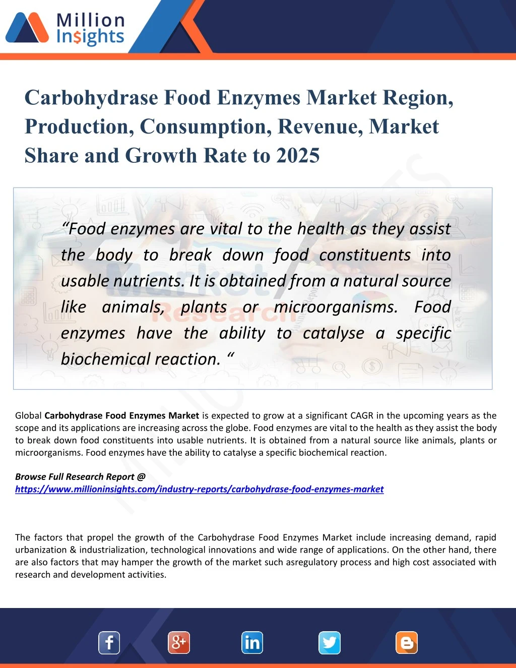 carbohydrase food enzymes market region