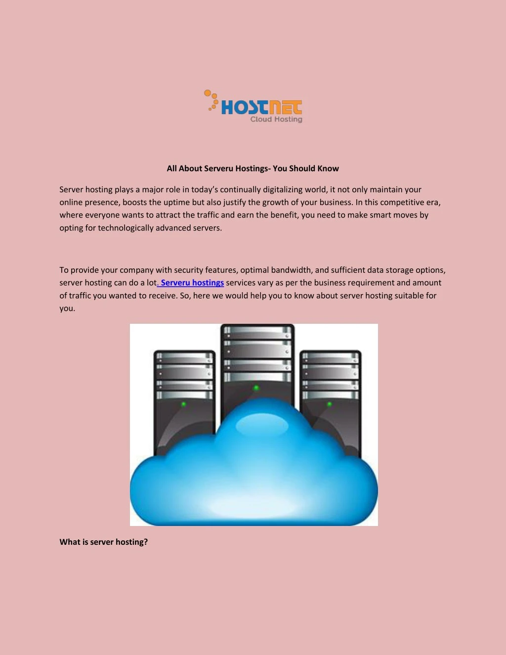 all about serveru hostings you should know