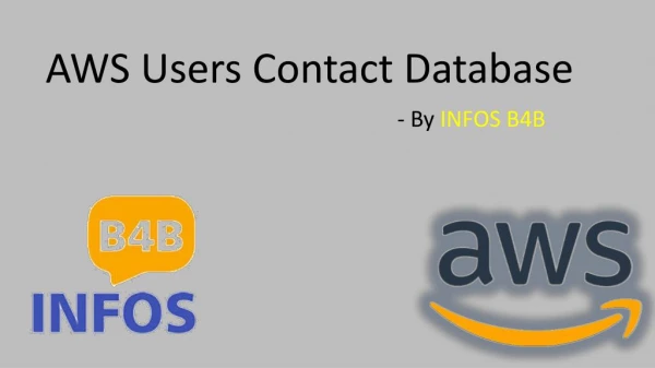 AWS Customer List | Companies Using AWS | Infos B4B