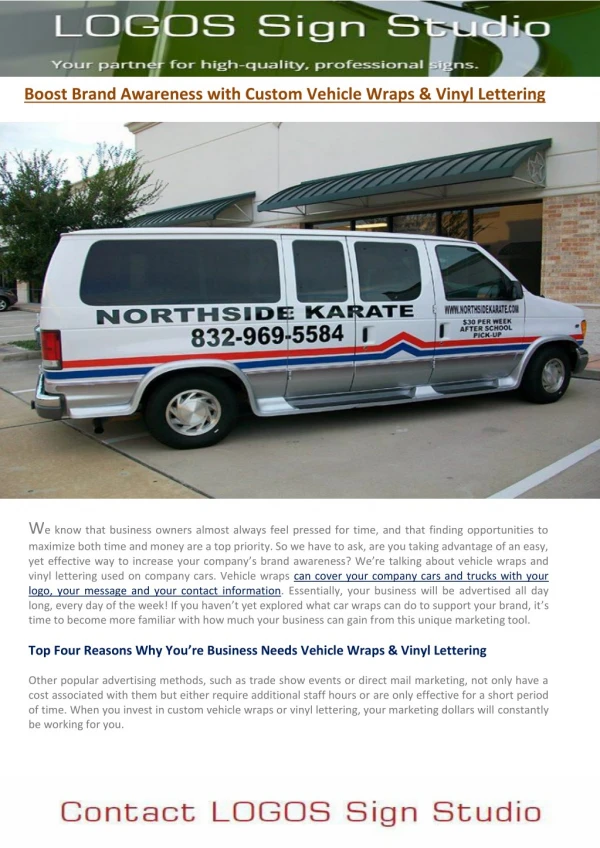 Boost Brand Awareness With Custom Vehicle Wraps & Vinyl Lettering