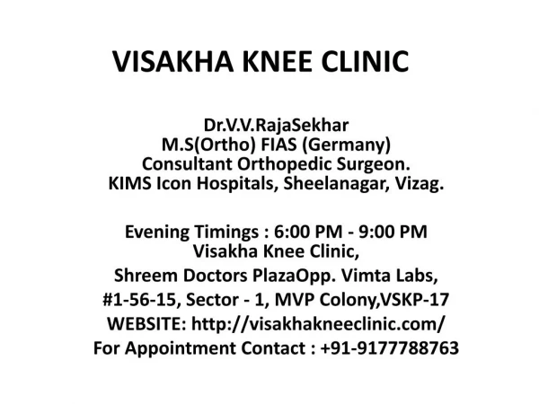 rajasekhar is an orthopedic surgeon cures the bone problems in the body.