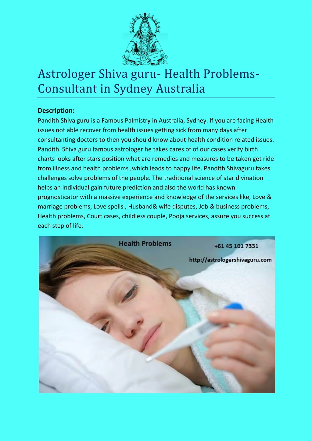 astrologer shiva guru health problems consultant