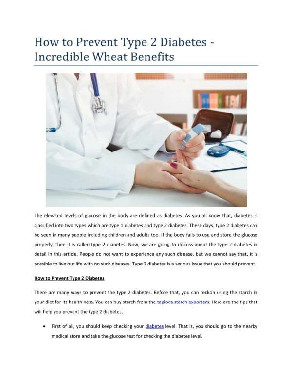 How to Prevent Type 2 Diabetes - Incredible Wheat Benefits