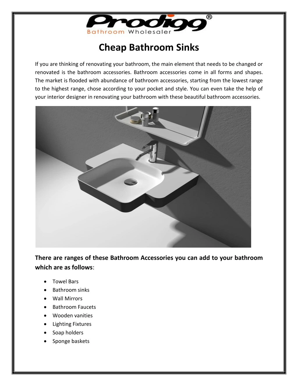 cheap bathroom sinks