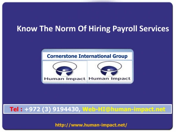 Know the Norm of Hiring Payroll Services