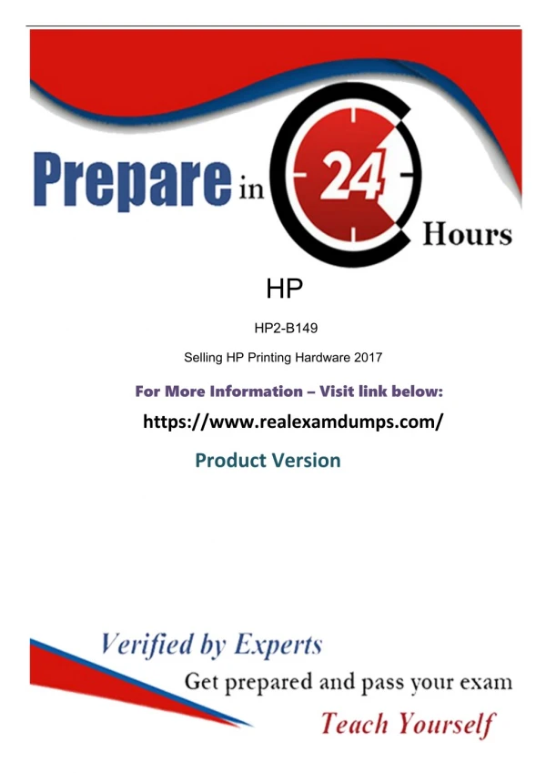 HP2-B149 HP Real Exam Questions - 100% Free PDF Files