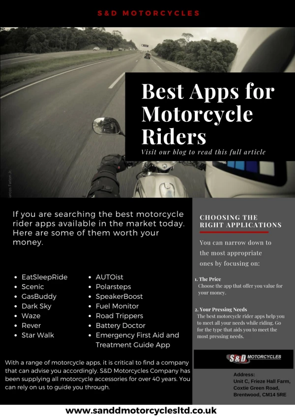 Best apps for motorcycle riders