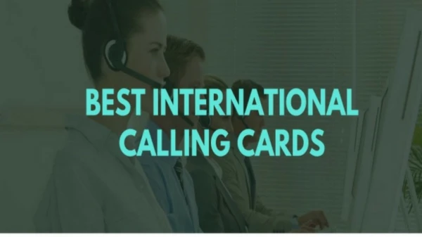 International Calling Cards Online