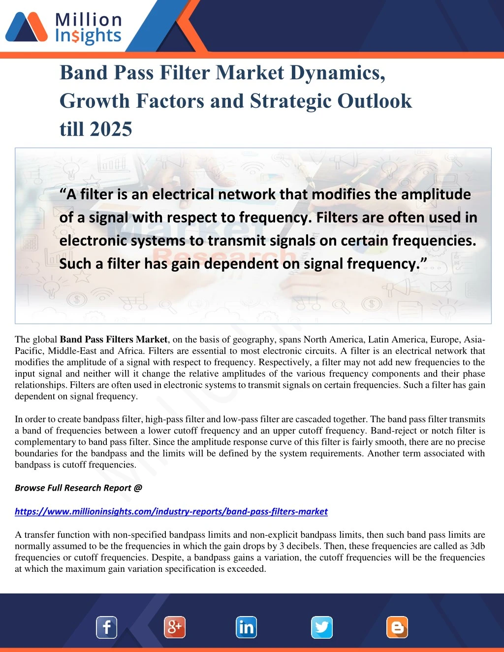 band pass filter market dynamics growth factors