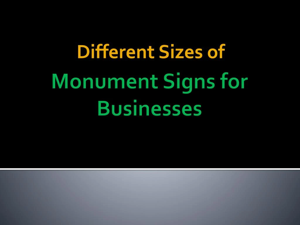 monument signs for businesses