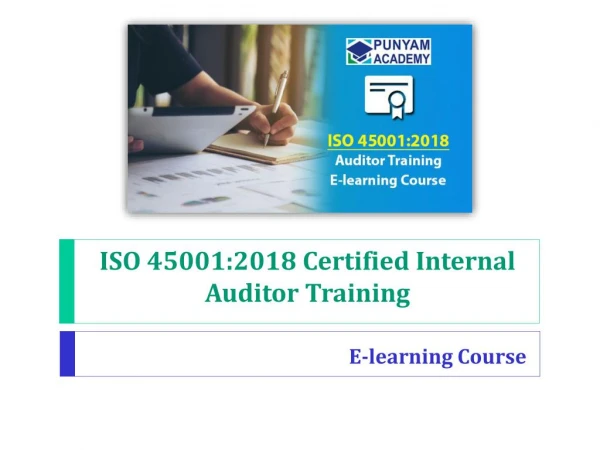ISO 45001 certified internal auditor training e-learning course