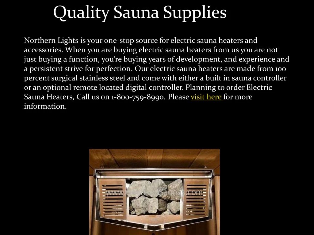 quality sauna supplies