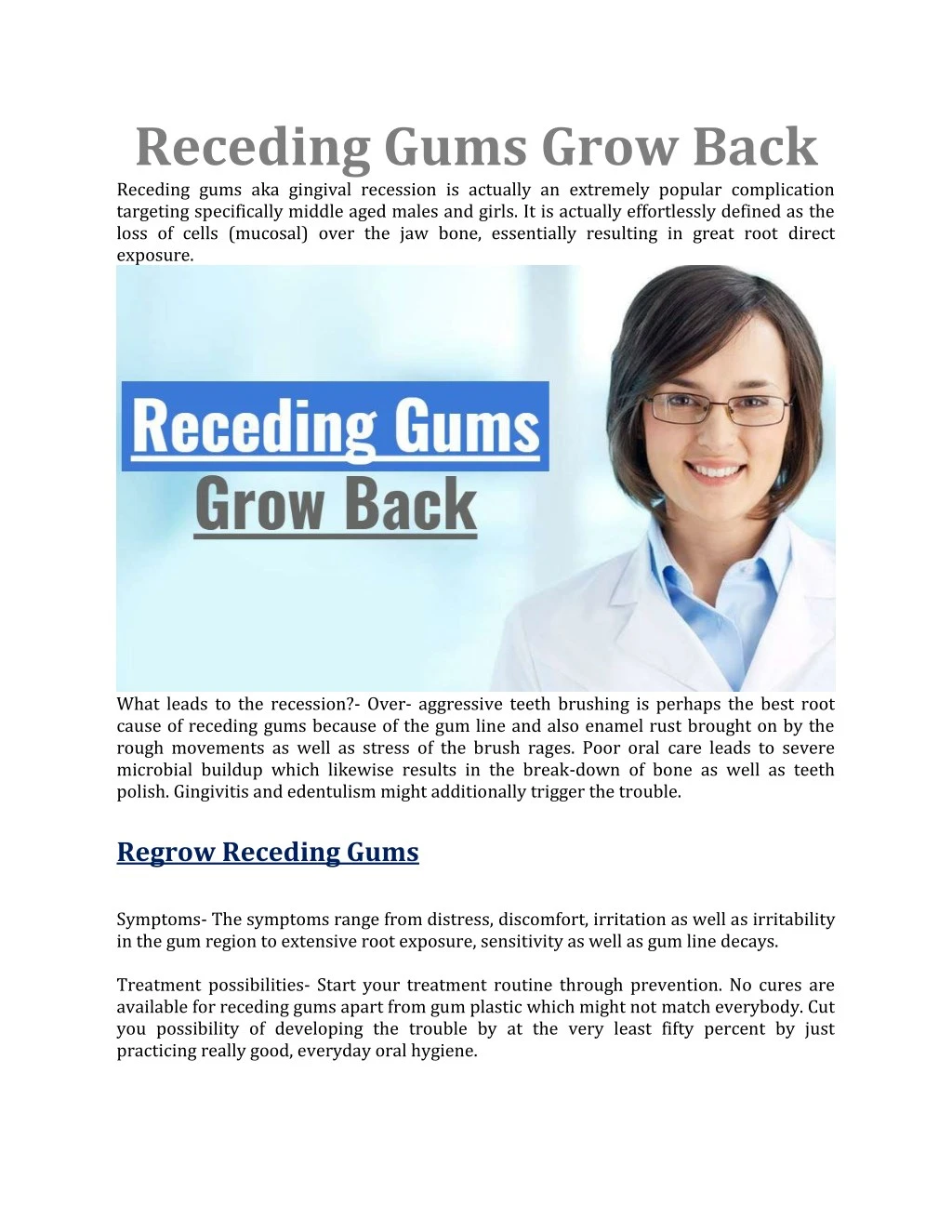 receding gums grow back receding gums