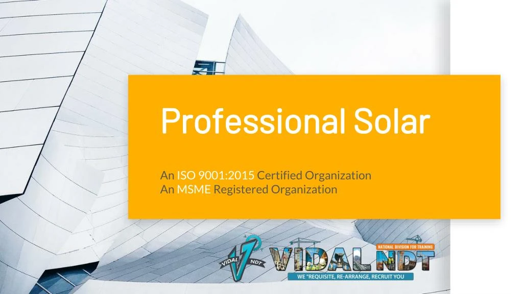 professional solar an iso 9001 2015 certified organization an msme registered organization