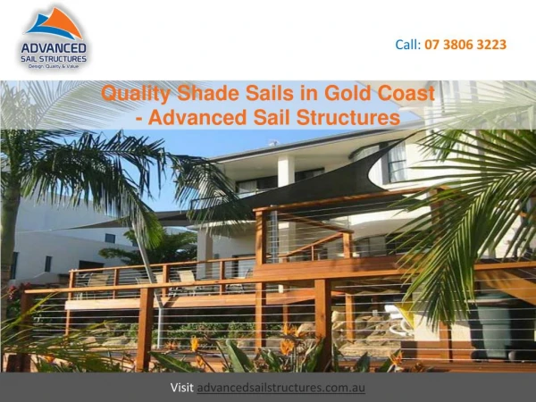 Quality Shade Sails in Gold Coast - Advanced Sail Structures
