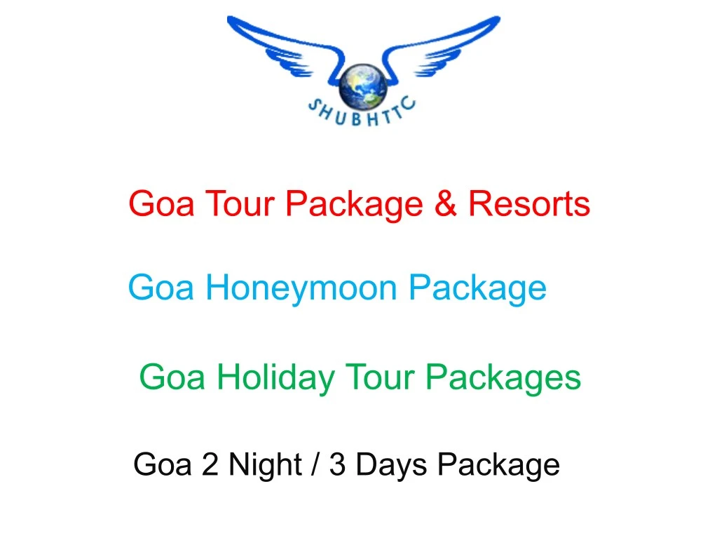 goa tour package resorts