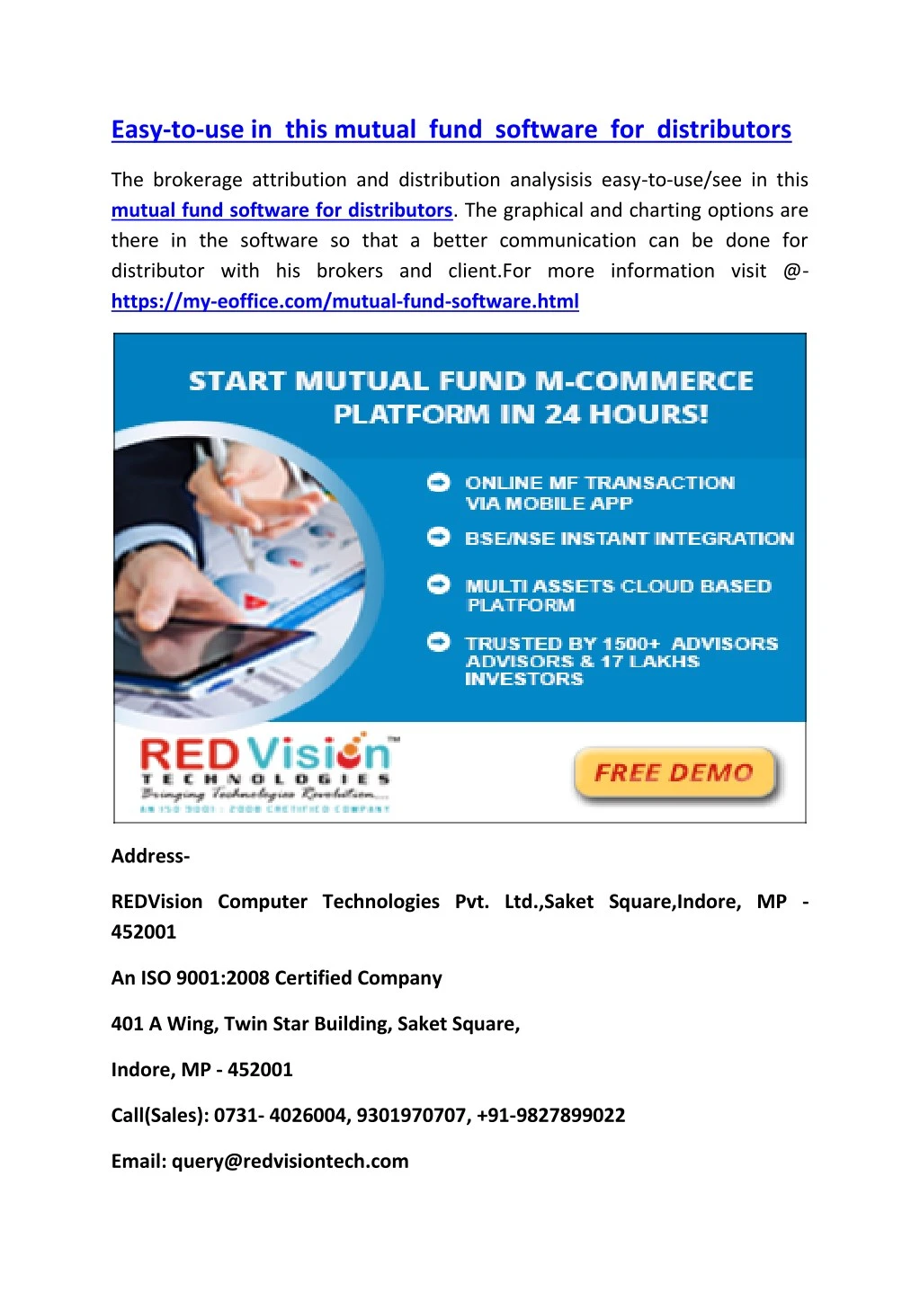 easy to use in this mutual fund software