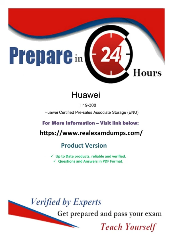 100% Pass Guarantee of Your H19-308 Exam, Pass Your Huawei H19-308