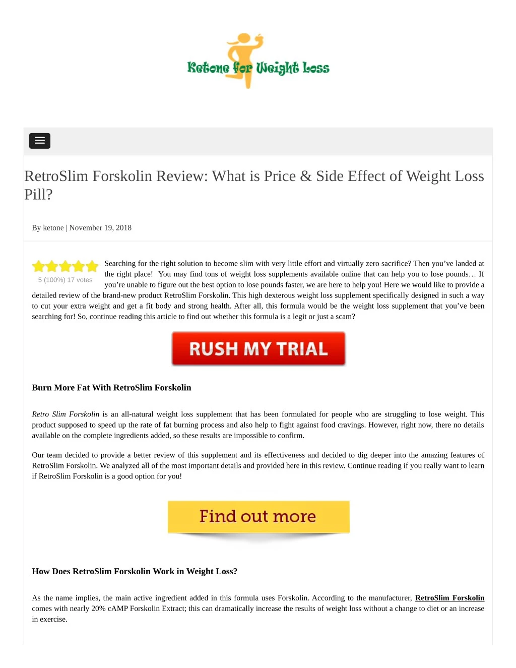 retroslim forskolin review what is price side