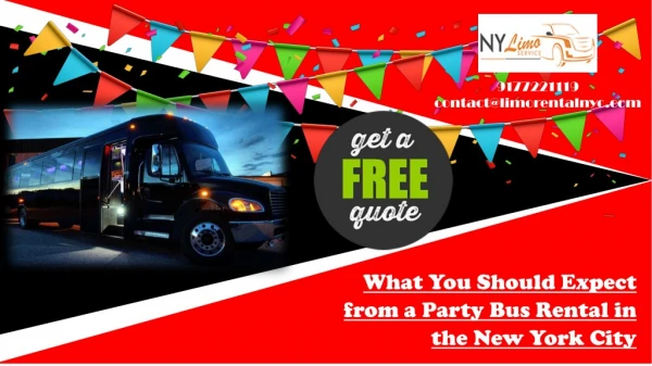 What You Should Expect from a Party Bus Rental in the New York City