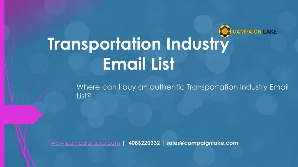 transportation industry email list