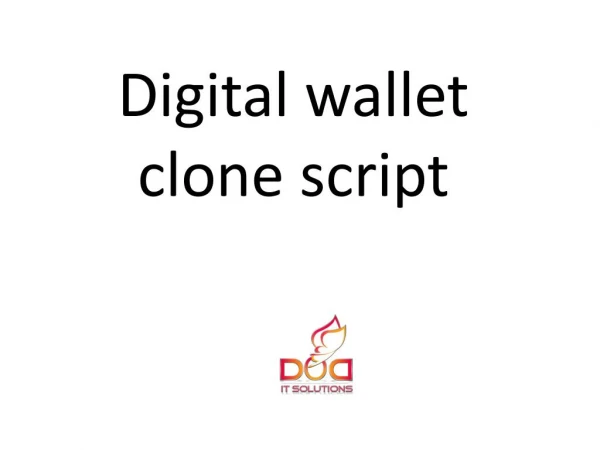 Digital wallet clone script