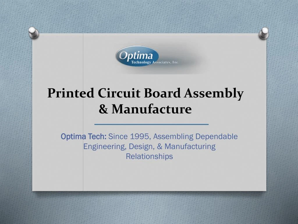 printed circuit board assembly manufacture