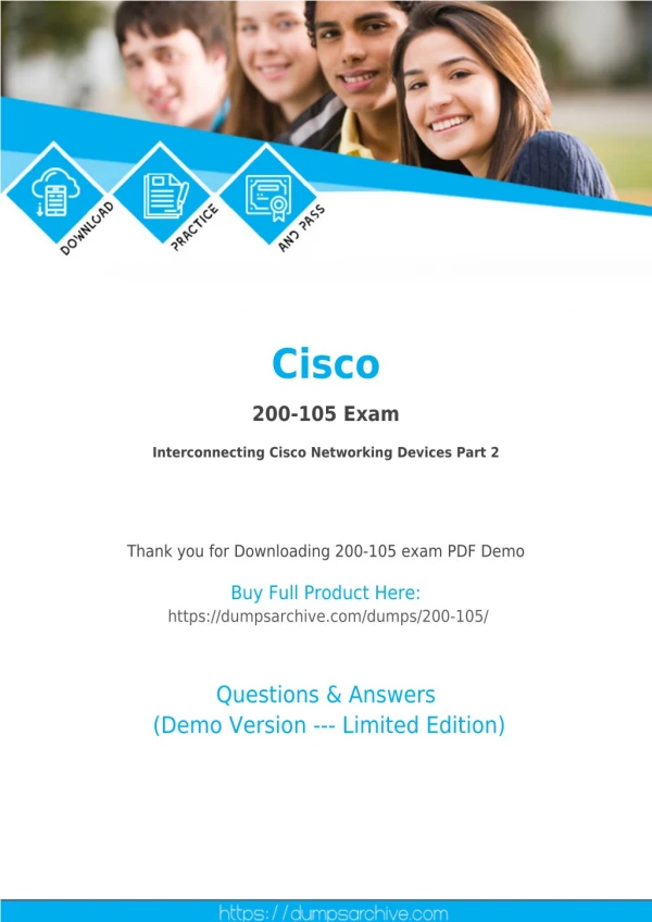 200-105 Dumps - Learn Through Valid Cisco 200-105 Dumps With Real 200-105 Questions