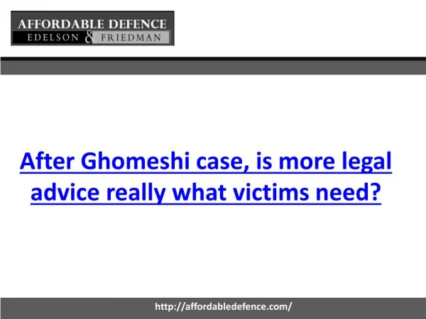 After Ghomeshi case, is more legal advice really what victims need? - Affordable Defence
