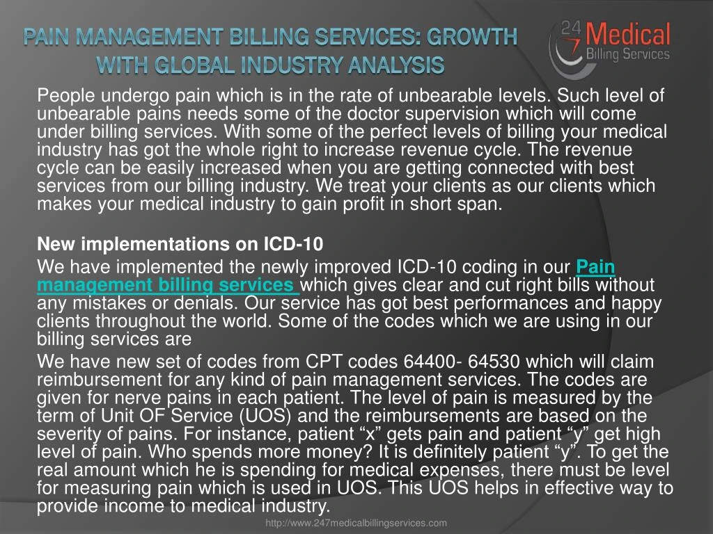 pain management billing services growth with global industry analysis