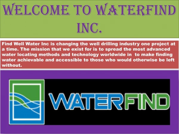 water well finder, water well drilling - www.findwellwater.ca