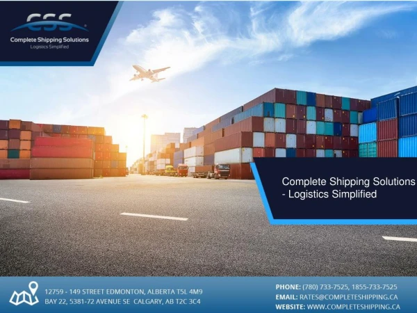 Complete Shipping Solutions - Logistics Simplified