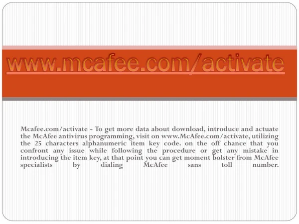 www mcafee com activate