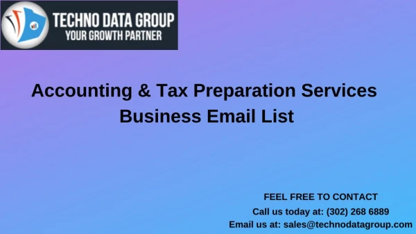 Accounting & Tax Preparation Services Business List in USA