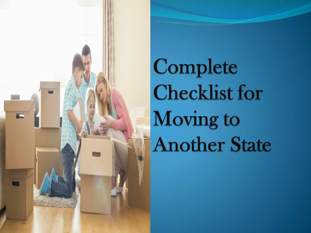 complete checklist for moving to another state