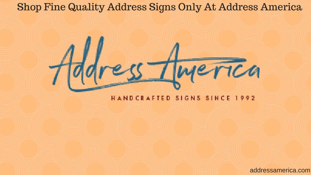 shop fine quality address signs only at address