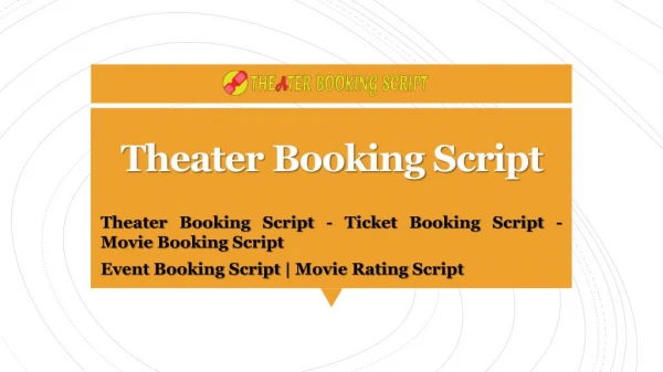 Ticket Booking Script - Movie Booking Script - Responsive Events Booking Script