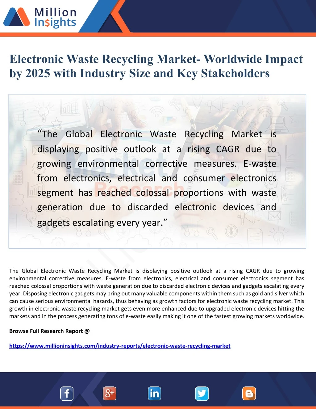 electronic waste recycling market worldwide