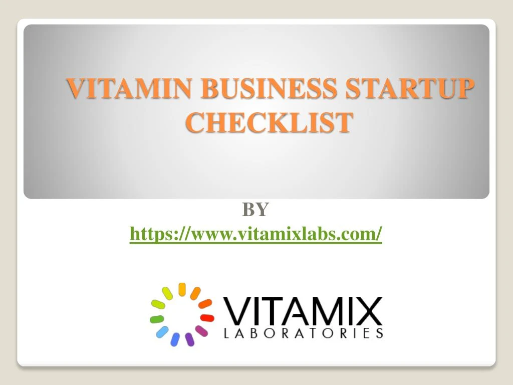 vitamin business startup checklist