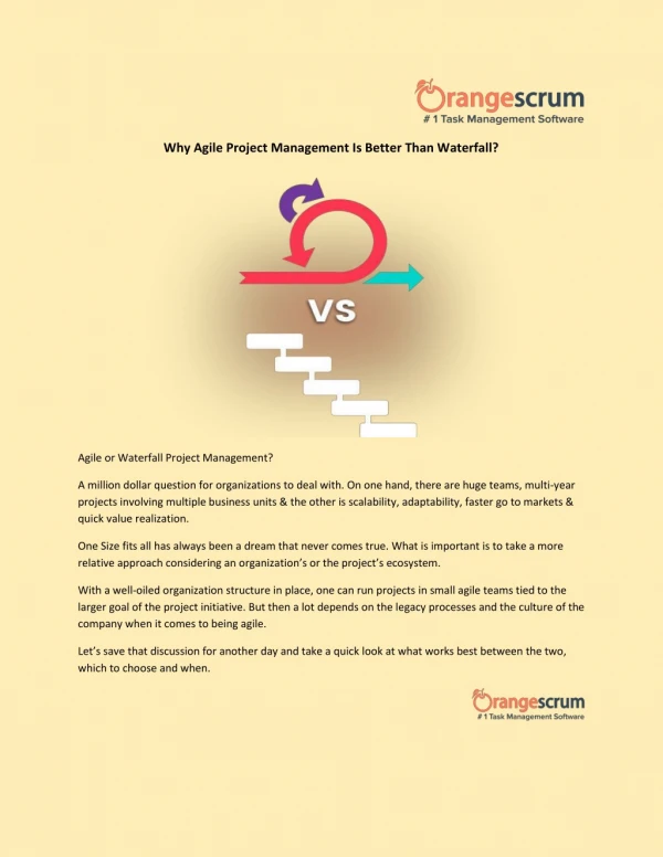 Why Agile Project Management Is Better Than Waterfall?