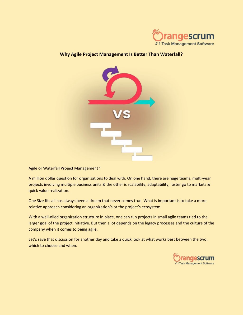 why agile project management is better than