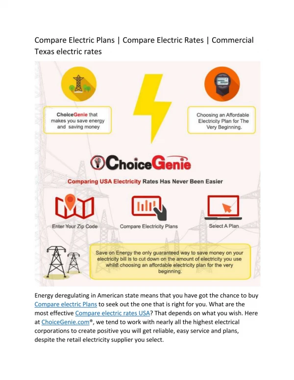 Compare Electric Rates|Texas Electric Company|Texas Electric Rates