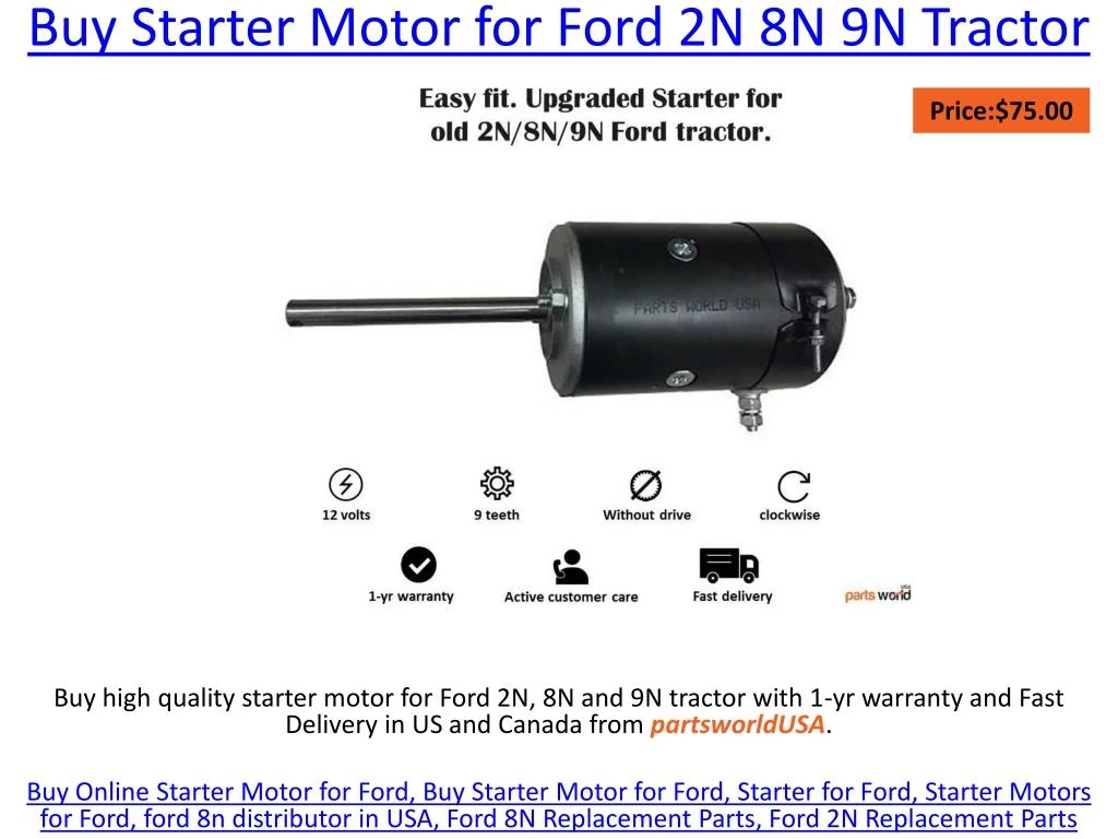 buy starter motor for ford 2n 8n 9n tractor