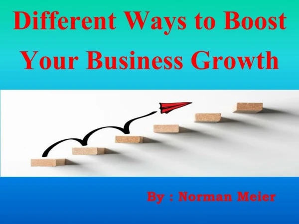 Different Ways to Boost Your Business Growth - Norman Meier