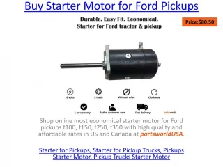 Buy Starter Motor for Ford Pickups - slide 1