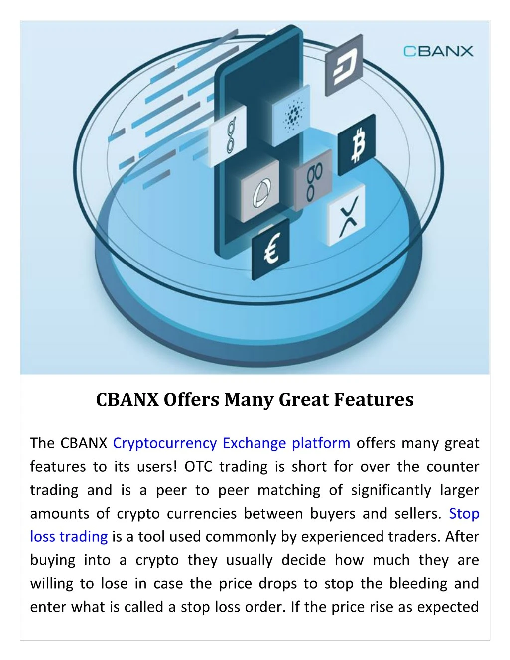 cbanx offers many great features