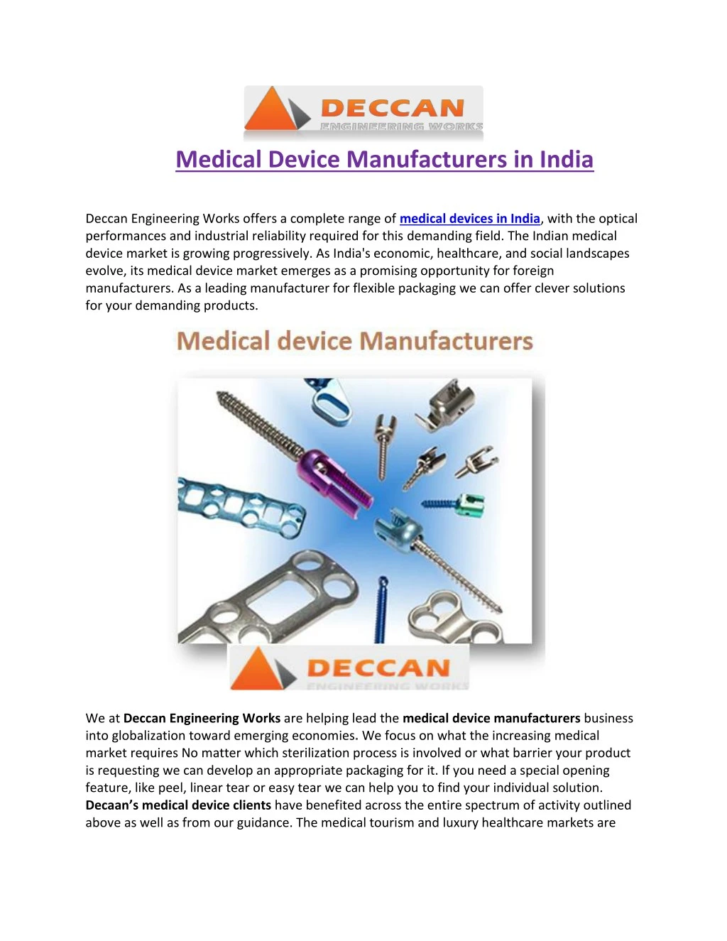 medical device manufacturers in india